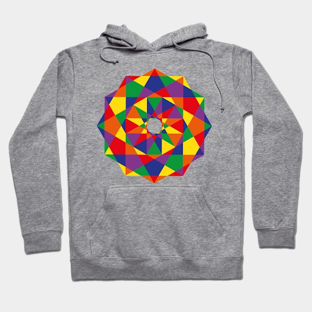 Geo Rainbow Hoodie by n23tees